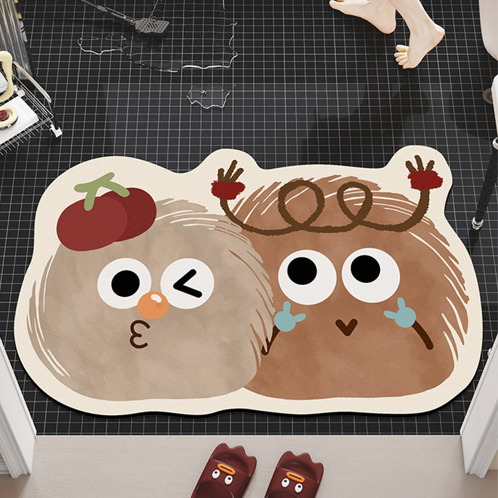 Cartoon-Themed Plush Bath Mat Kalsten