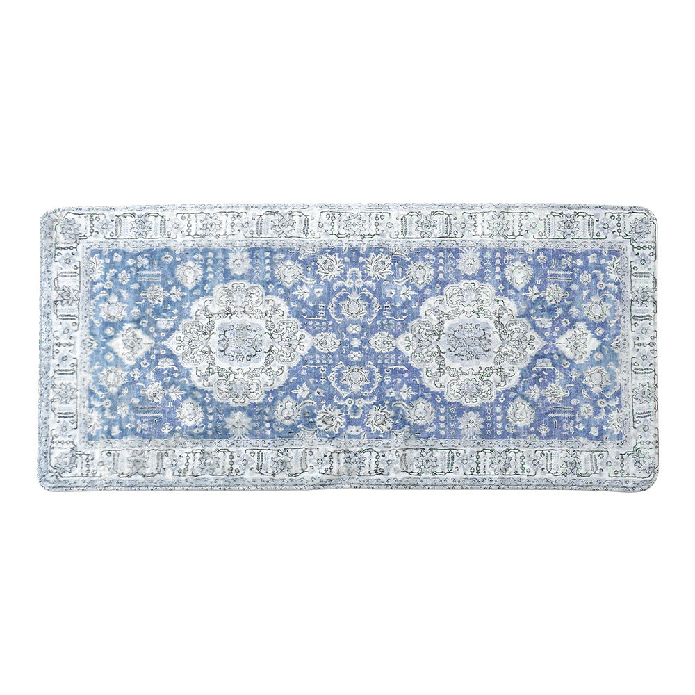 Vintage-inspired runner rug for hallway and kitchen with medallion pattern and non-slip backing Kalsten