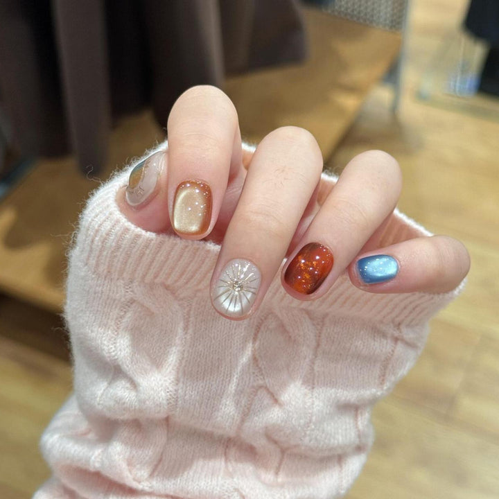 Artificial Artificial Nails with Sparkling Effects Kalsten