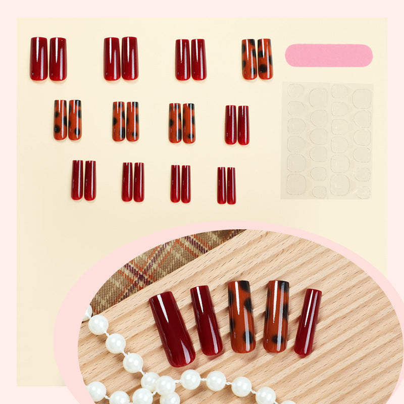 Artistic Press-On Nail Set with Unique Patterns kalsten