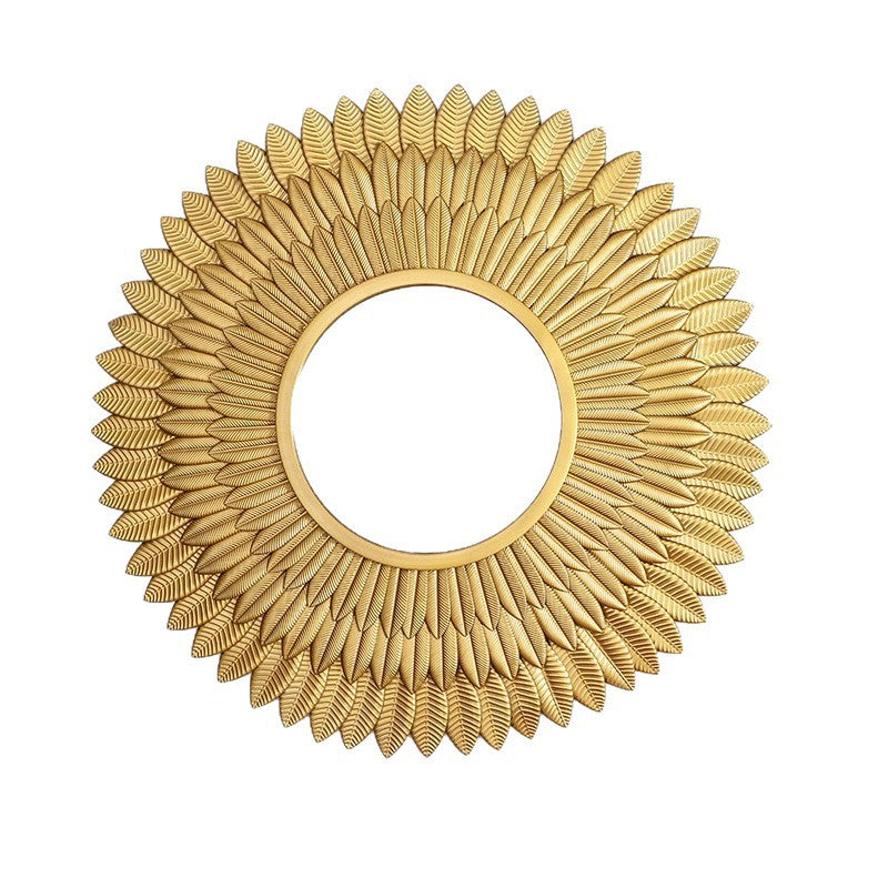 Leaf-Themed Decorative Wall Mirror Kalsten