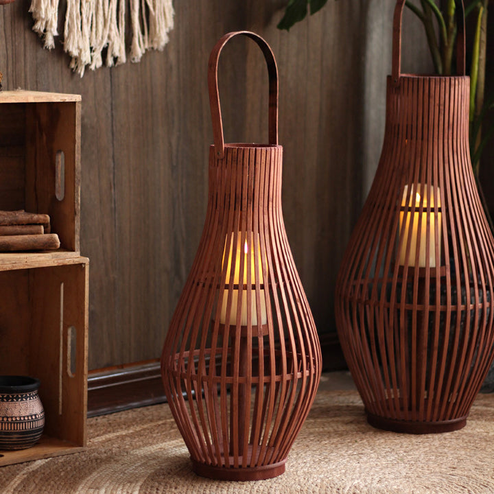 Elegant Rattan Lantern Kalsten