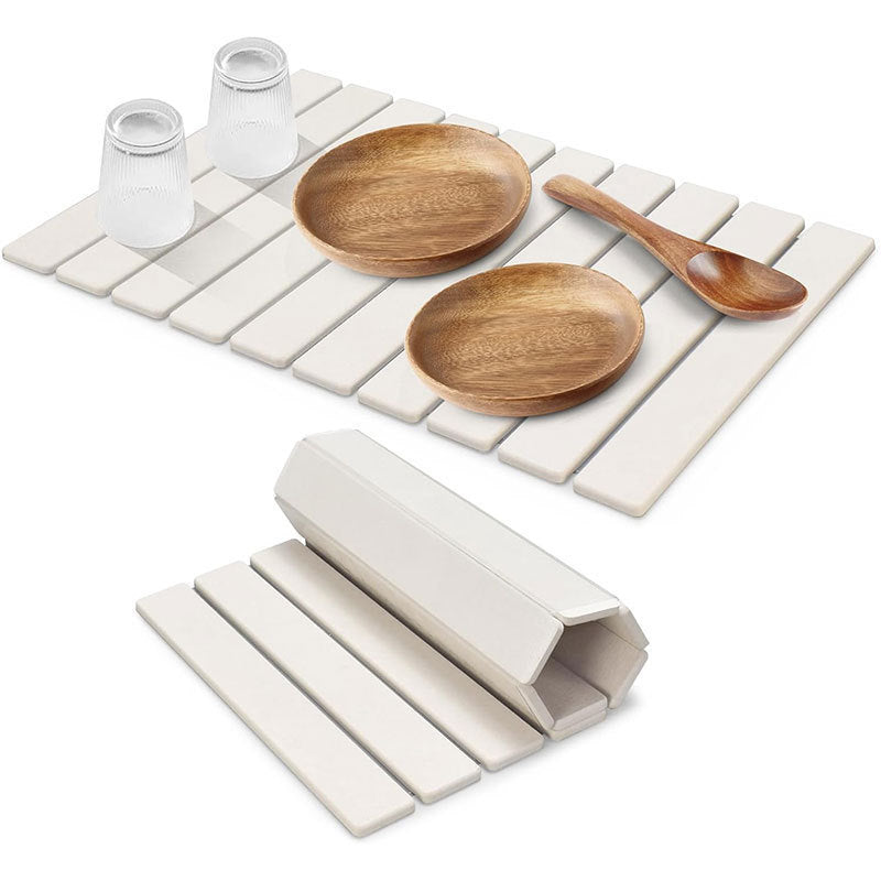 Decorative Marble Striped Kitchen Drying Mat