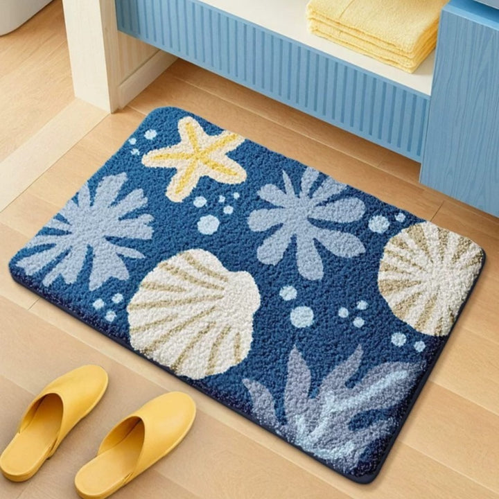 Nautical-Themed Cotton Bath Mat
