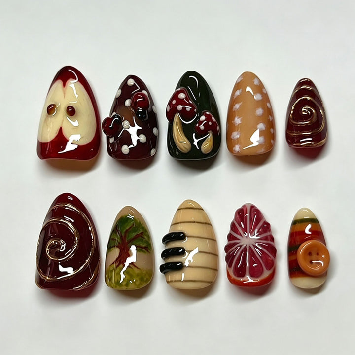 Creative nail art with playful designs Kalsten
