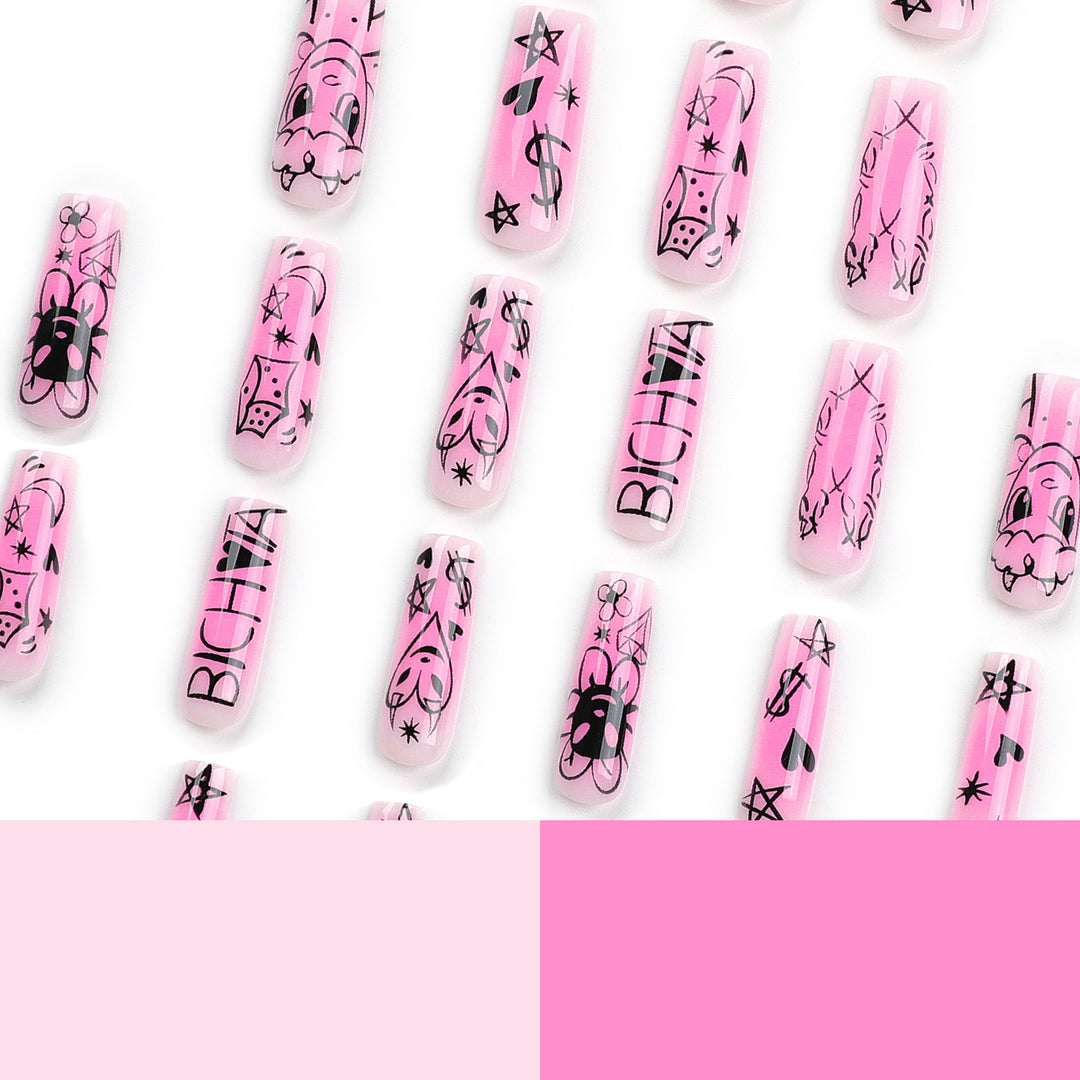 Artificial artificial nails with playful design Kalsten