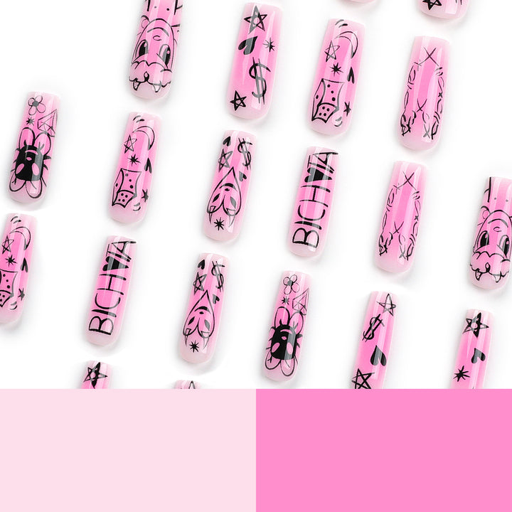 Artificial artificial nails with playful design Kalsten