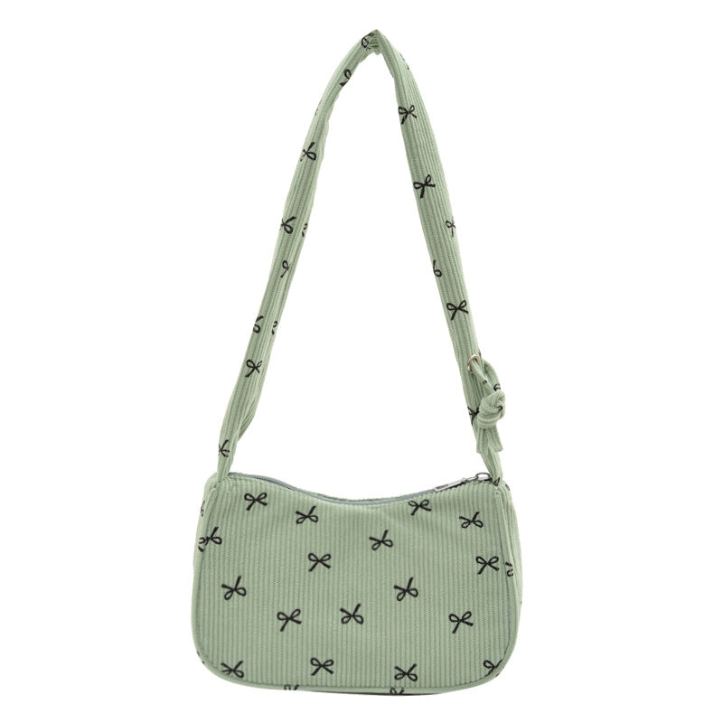 Stylish Mini Corduroy Crossbody Bag