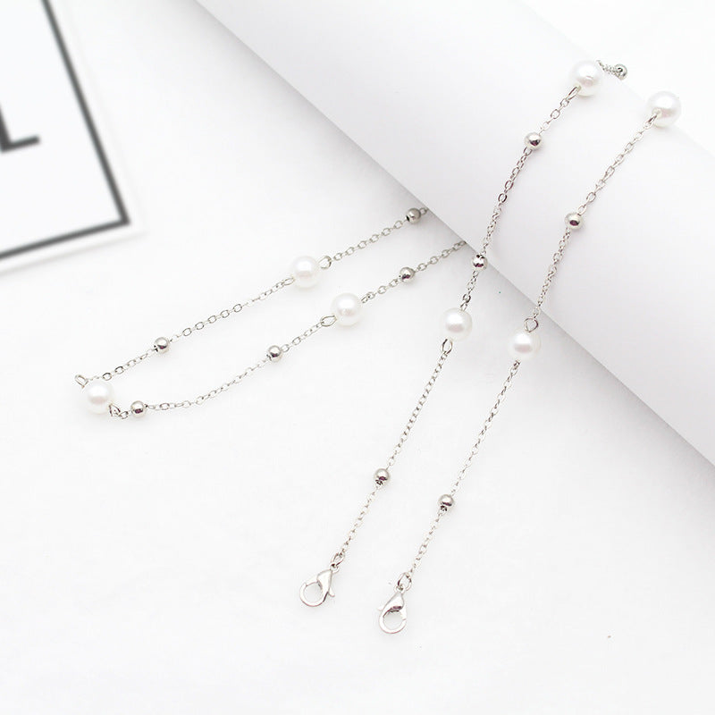 Elegant Pearl-Linked Eyewear Chain Kalsten