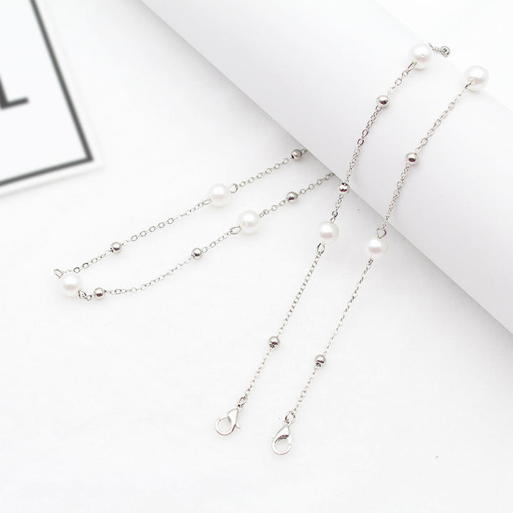 Elegant Pearl-Linked Eyewear Chain Kalsten