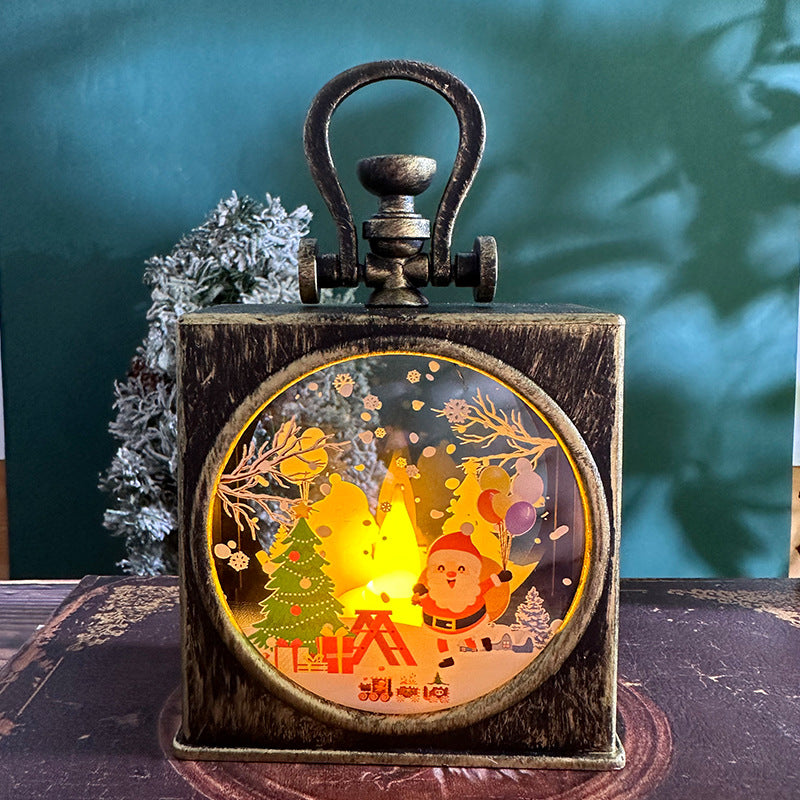 Decorative Christmas lantern with LED lighting