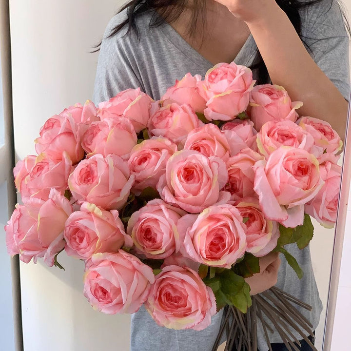 Lifelike Silk Rose Bouquet