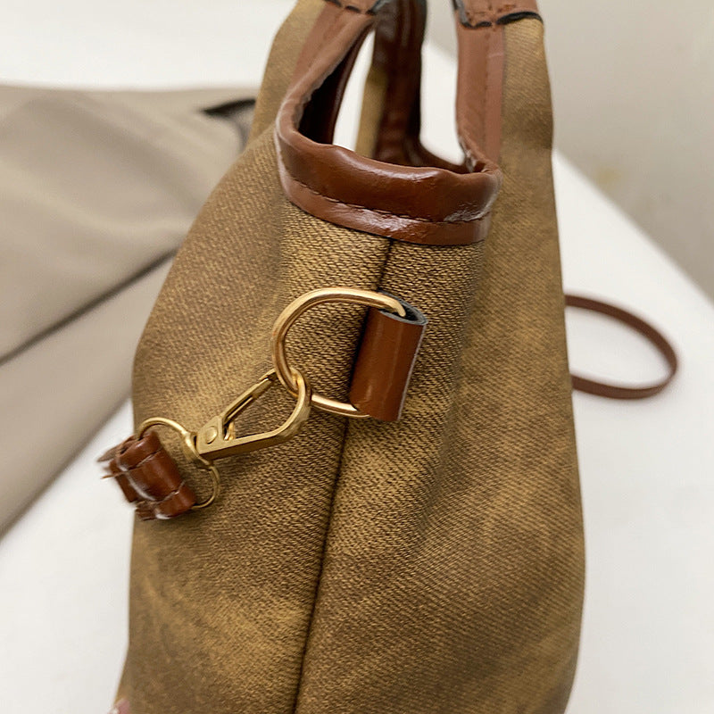 Glossy Faux Leather Handbag