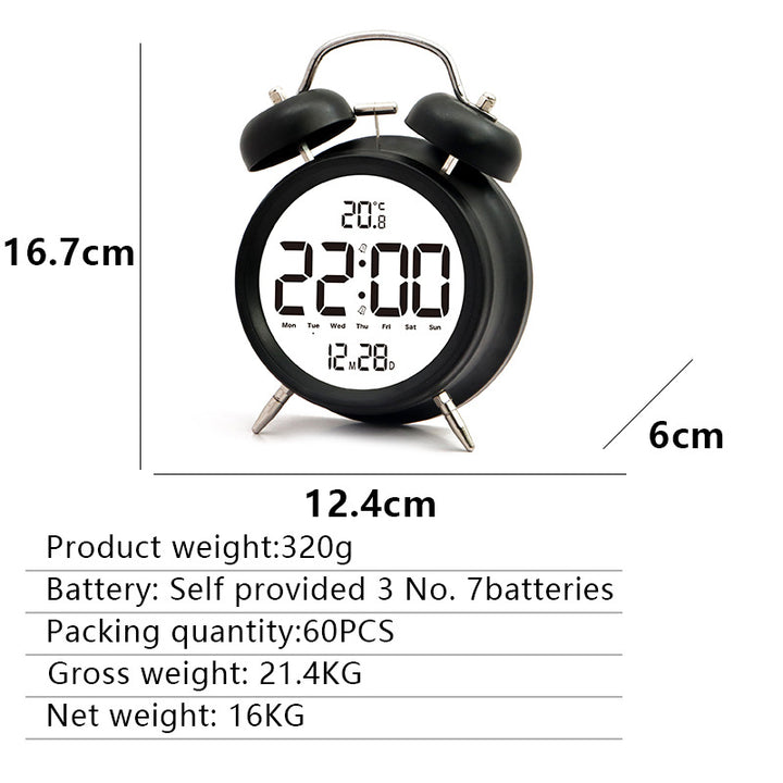 Digital alarm clock with large LED digits and temperature sensor Kalsten