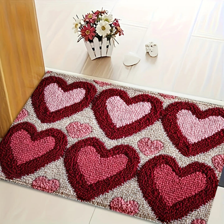 Heart-Shaped Decorative Area Mat
