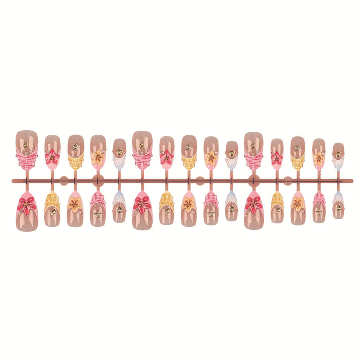 Artistic Floral Press-On Nail Art Set