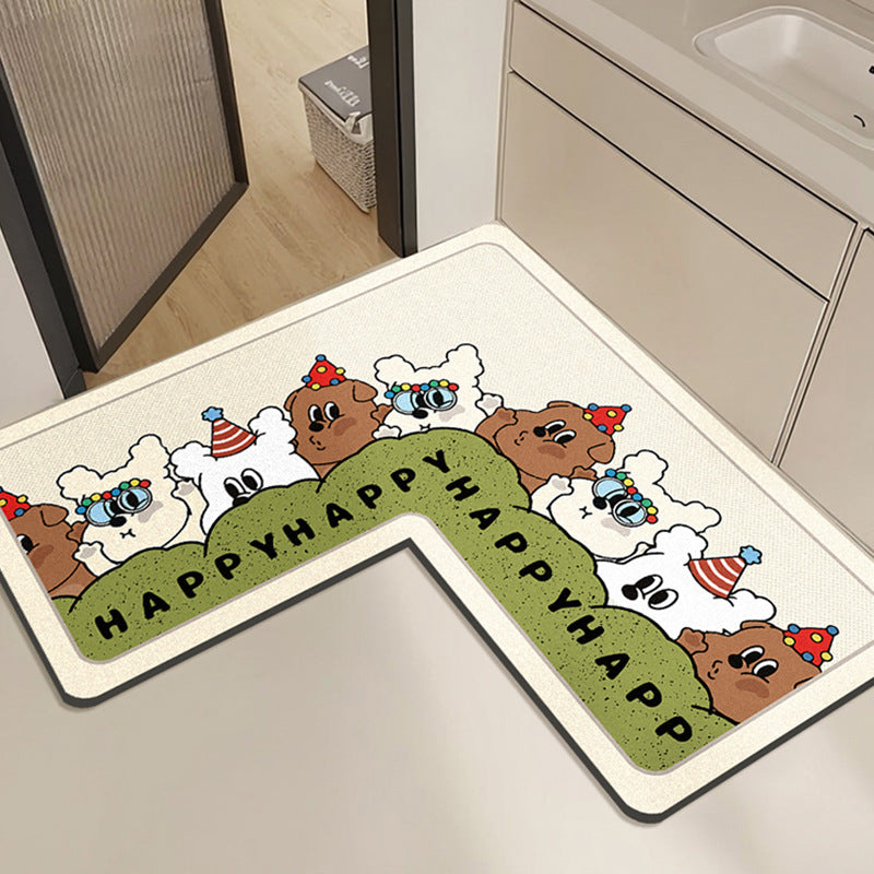 Cute Rabbit Print Bath Mat Kalsten