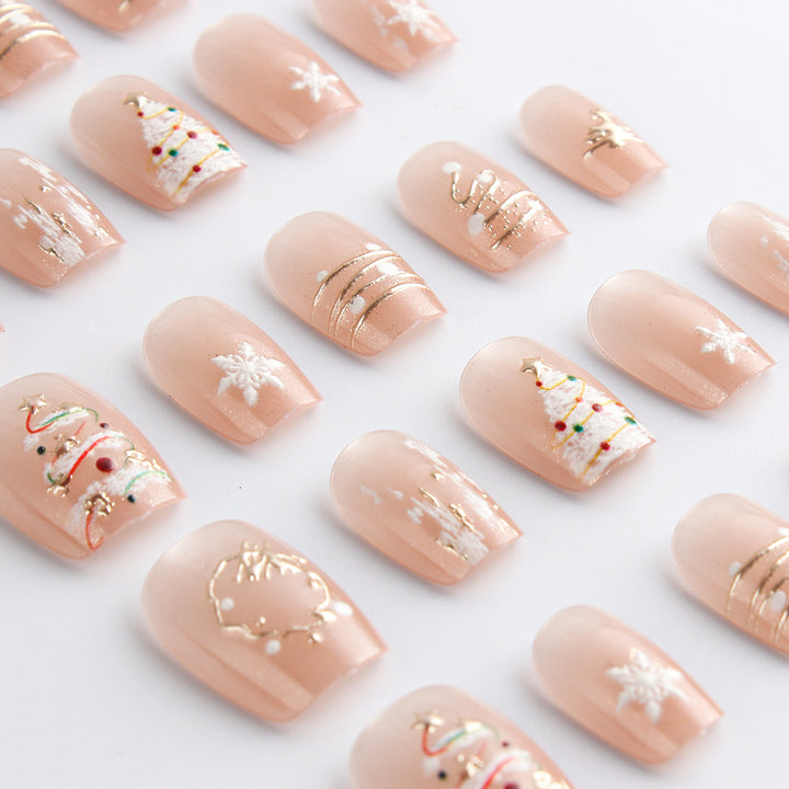 Artistic Holiday-Themed Press-On Nails Kalsten
