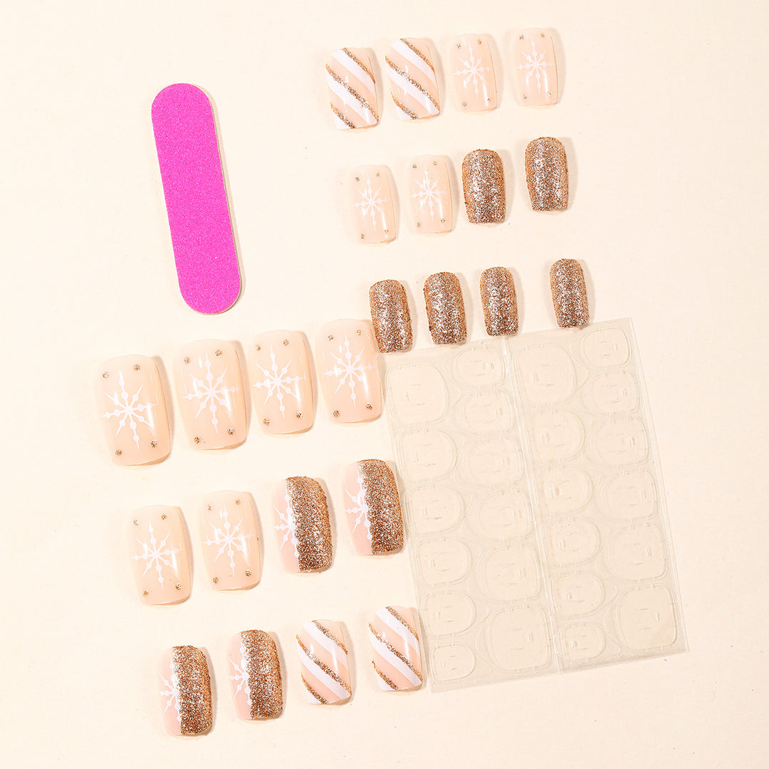 Festive 3D Glitter Nail Art Extensions Kalsten