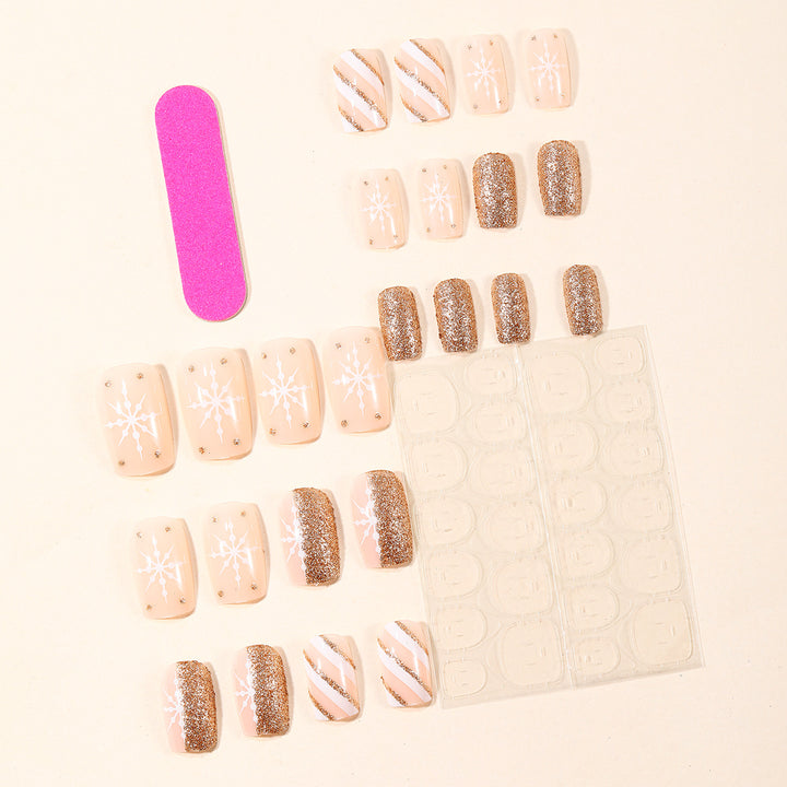 Festive 3D Glitter Nail Art Extensions Kalsten