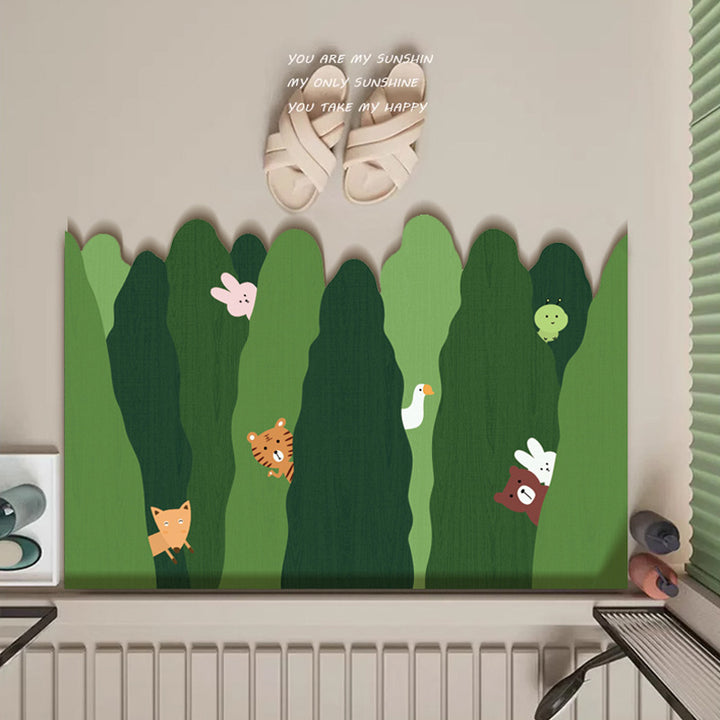 Playful Animal-Themed Bath Mat