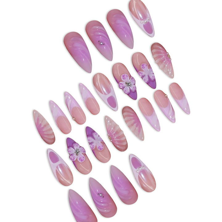 3D Decorative Floral Press-On Nail Extensions Kalsten