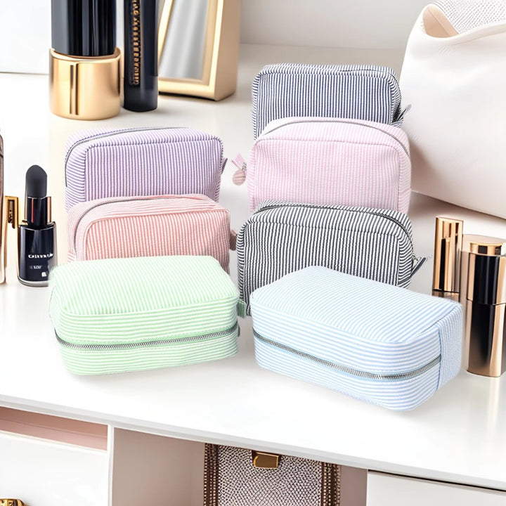 Cosmetic Organizer Bag Made of Textured Material Kalsten