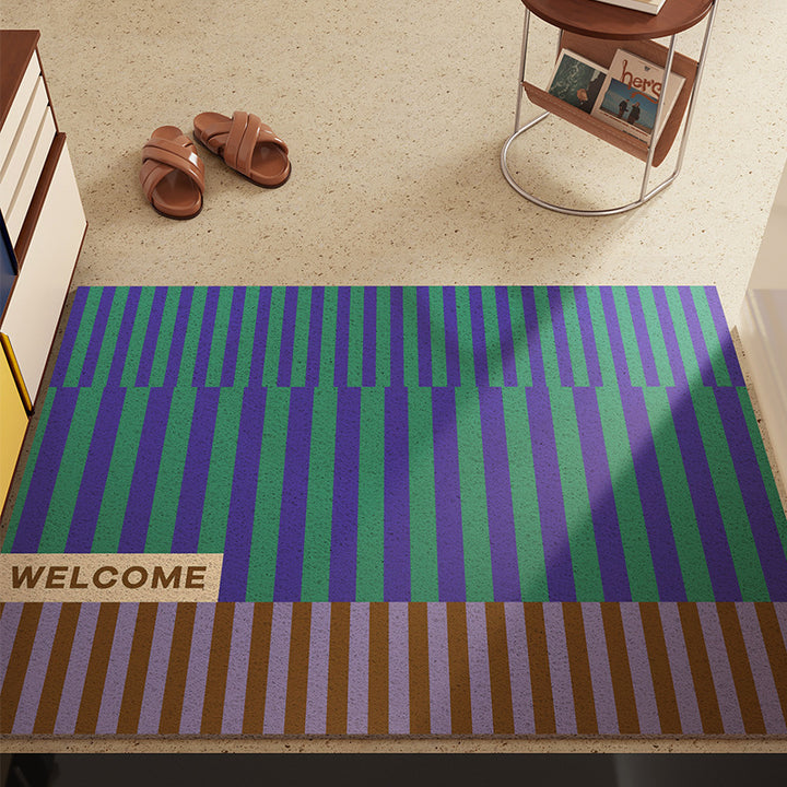 Decorative Striped Entrance Mat