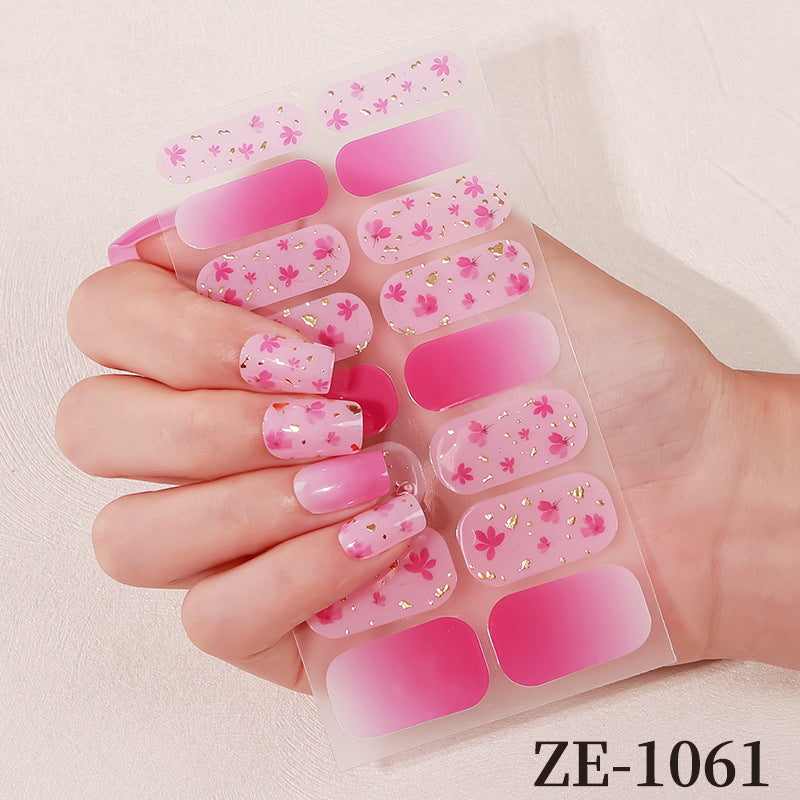 Floral Design Nail Art Wraps
