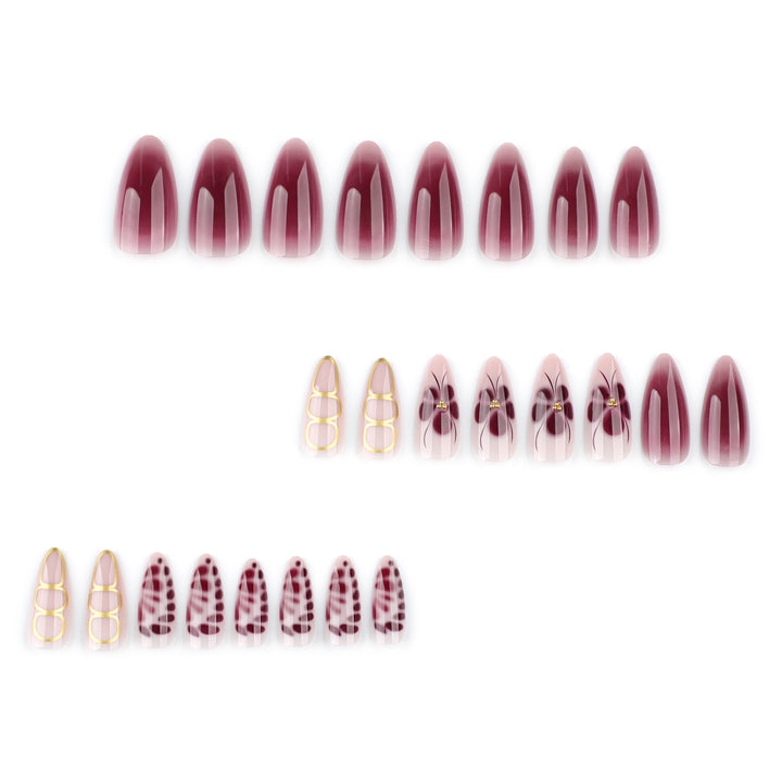 Elegant Nail Art with Floral Design and Glitter Accents Kalsten