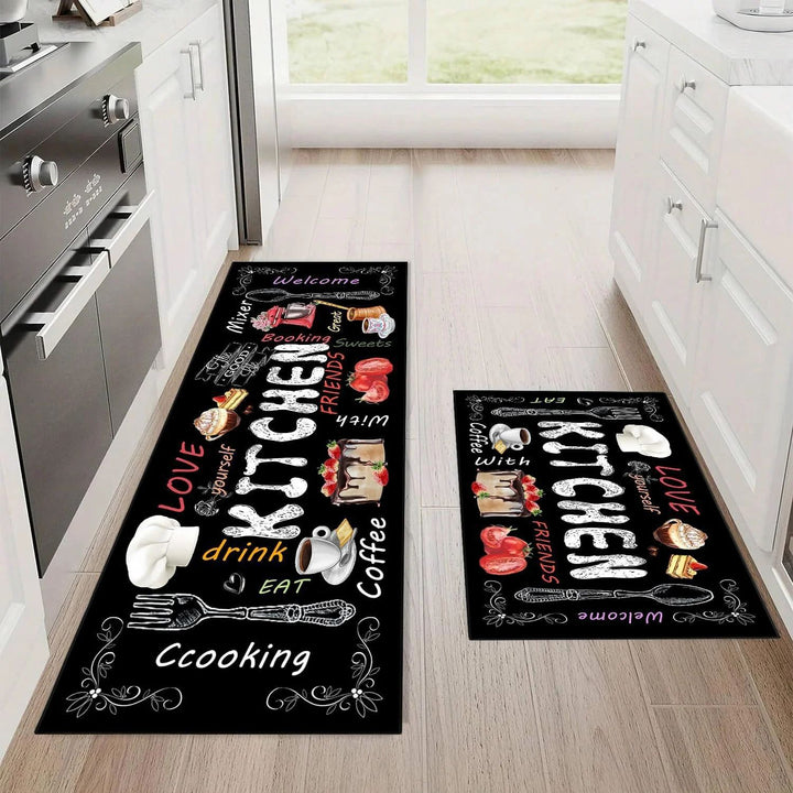 Kitchen-Themed Runner Mat