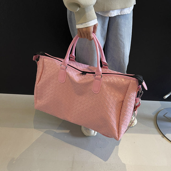 Handcrafted Travel Bag Made of Woven Leather Kalsten