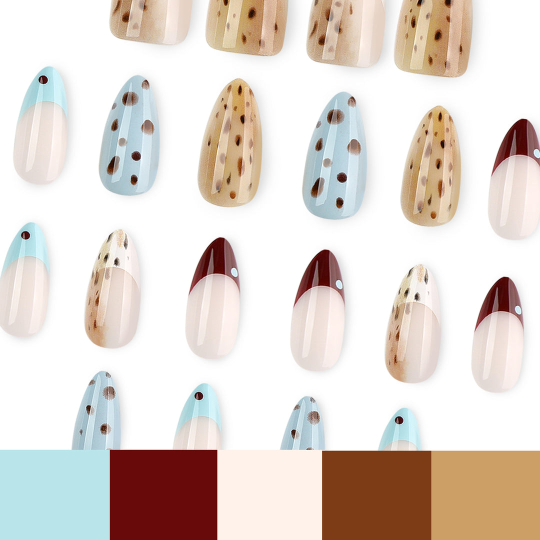 Artful stiletto nails with modern animal motif Kalsten