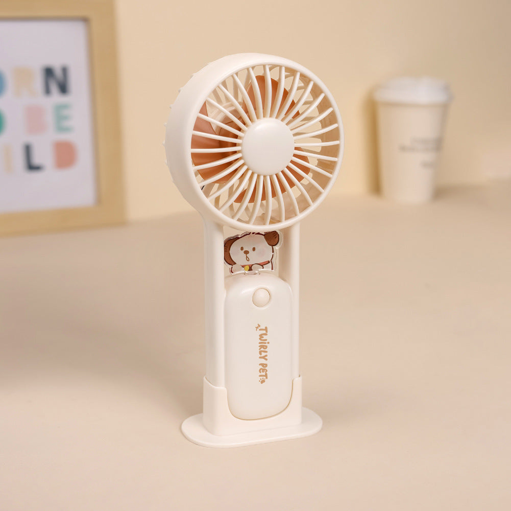 Ladies Portable Battery Hand Fan with Multifunctional Design Kalsten