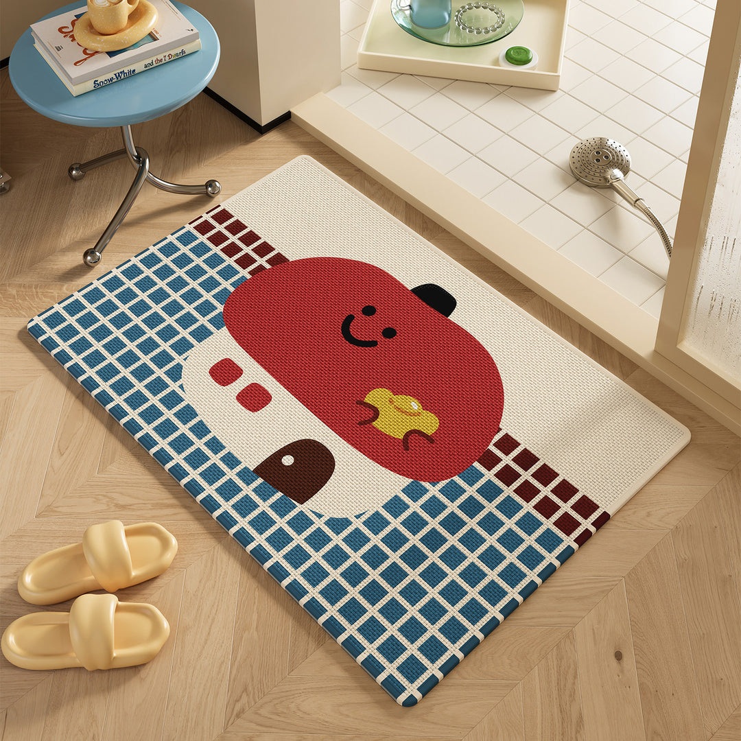 Cute Bunny-Themed Decorative Floor Mat