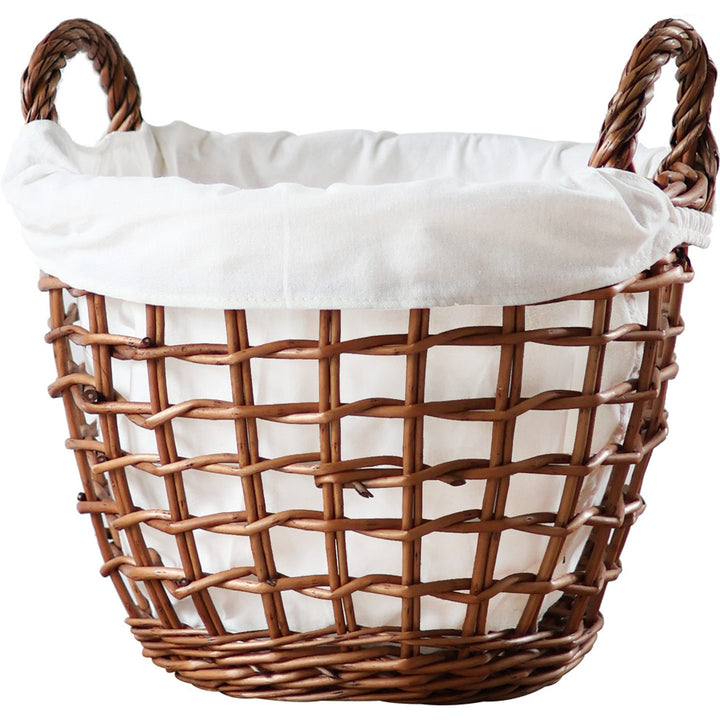 Handcrafted storage basket with cotton lining Kalsten