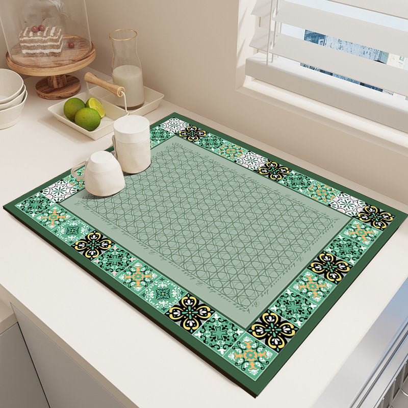 Elegant Mosaic Pattern Kitchen Mat Kalsten