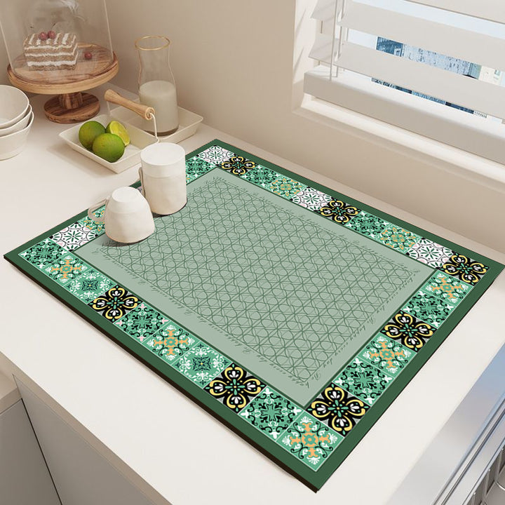 Elegant Mosaic Pattern Kitchen Mat Kalsten