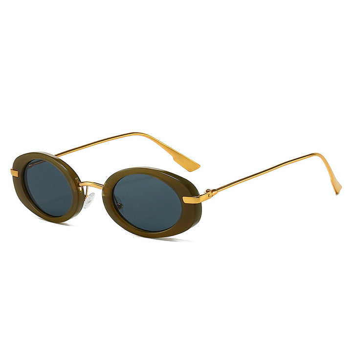 Vintage Oval Sunglasses with Metal Accents Kalsten