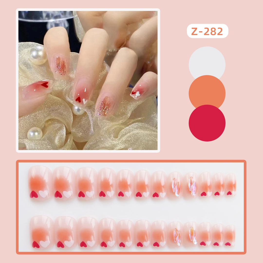Heart-Themed Press-On Nail Set Kalsten