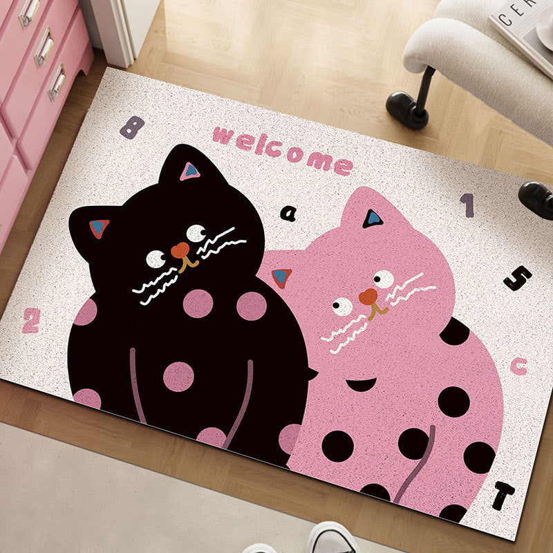 Playful Cat-Themed Decorative Mat Kalsten