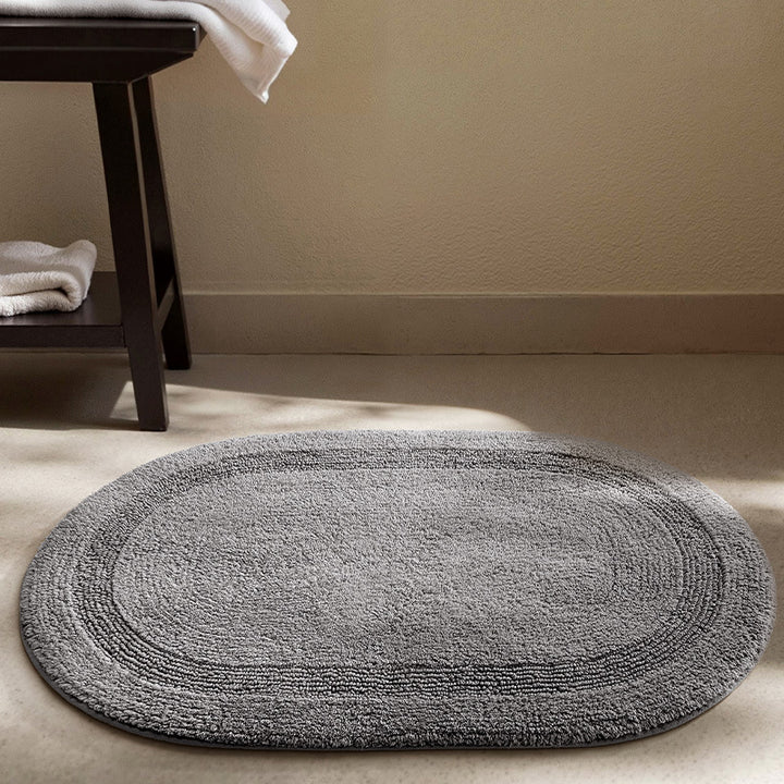 Soft Textured Round Bath Mat Kalsten