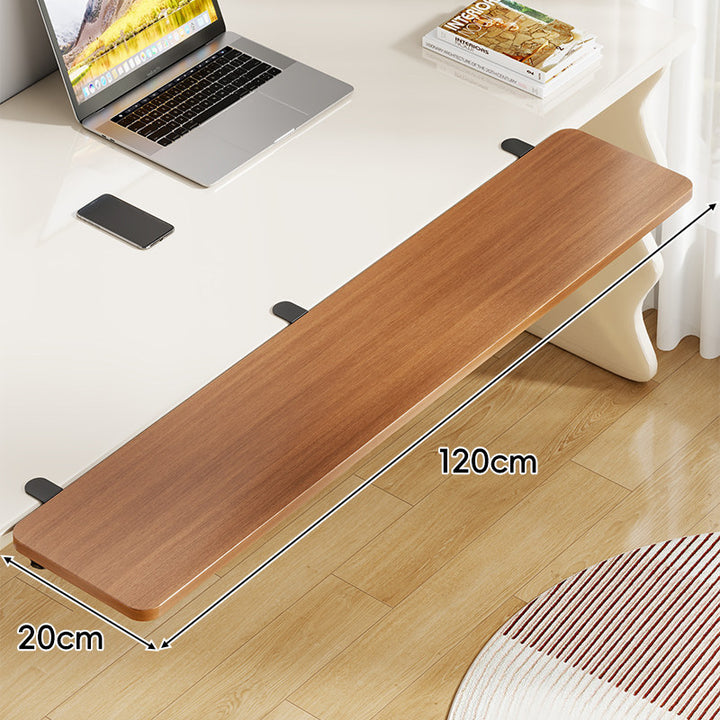 Long Under-Desk Pull-Out Sliding Keyboard and Work Surface Shelf