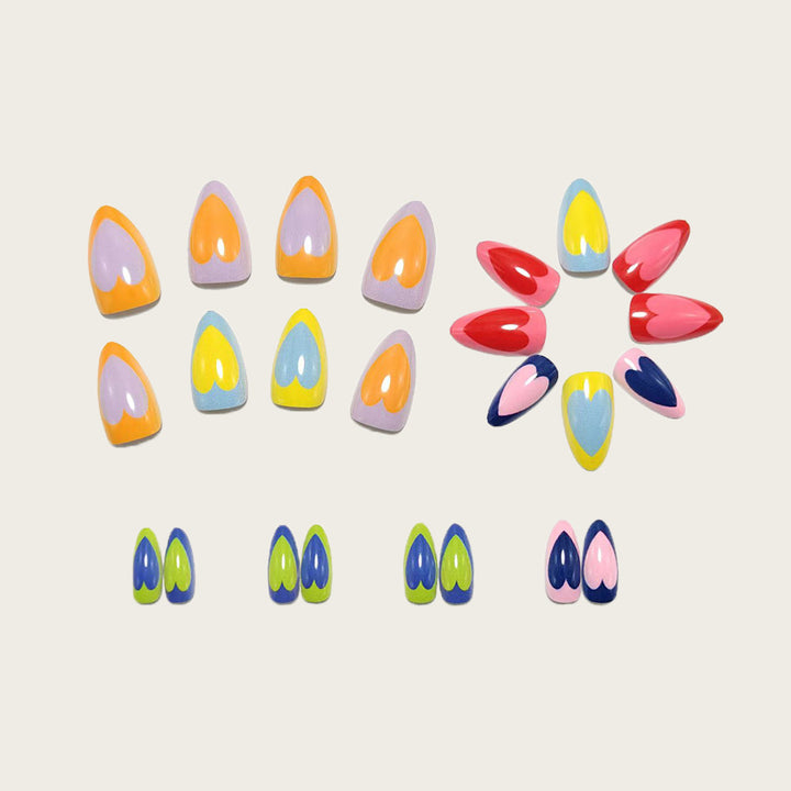 Artificial nails with cheerful heart design Kalsten