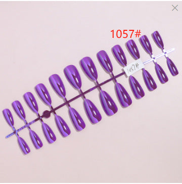 Glossy Press-On Nails Set with Iridescent Finish Kalsten