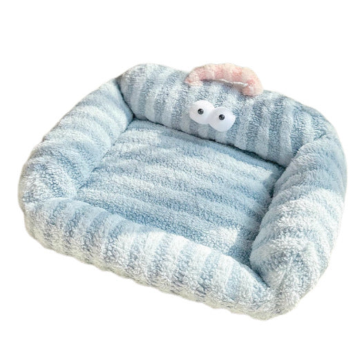 Plush Cartoon-Inspired Dog Bed