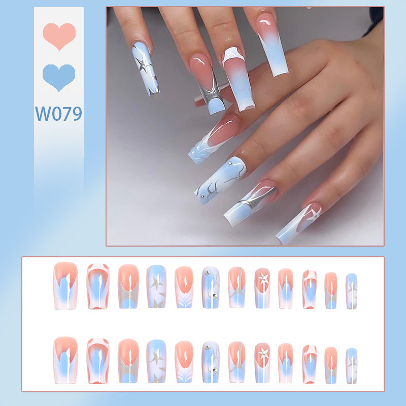 Artistic Nail Tips with Maritime Design Kalsten