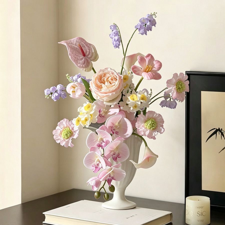Elegant Lifelike Floral Arrangement for Home Decor