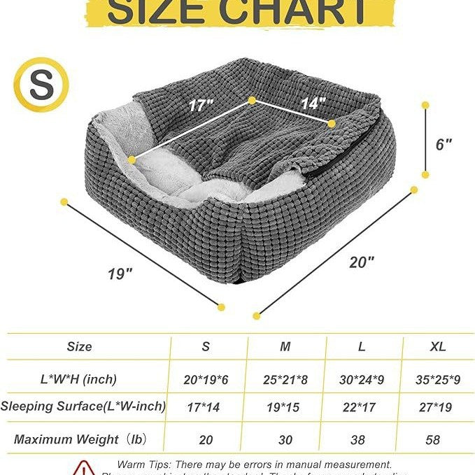 Plush Triangle Hideaway Dog Bed