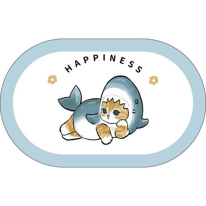 Cute Cat-Themed Plush Bath Mat